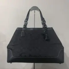 COACH トートバッグ レキシー オプアート ブラック 大容量 F14070