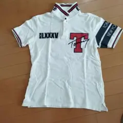 Tommy ポロシャツ M ホワイト ストライプのサムネイル
