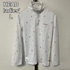 HEAD レディース 長袖シャツ Lサイズ ホワイト ドット柄のサムネイル