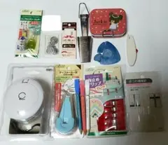 新品&中古.　Jackie2段缶裁縫セット&ハンドメイドグッズセットとおまけ付き