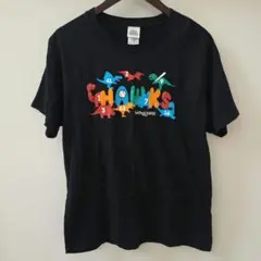 美品★ホークス Tシャツ ソフトバンクホークス　恐竜　黒 L 非売品　レア