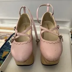 BODYLINE 厚底ストラップシューズ メリージェーン ピンク 23.0cmのサムネイル