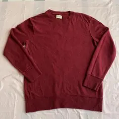 Nudie Jeans 丸首セーター えんじ色 【S】