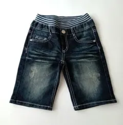 子供服 ダークデニム ハーフパンツ 140cm