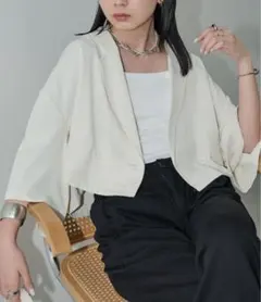 Aunt Marie's クロップドルーズジャケット