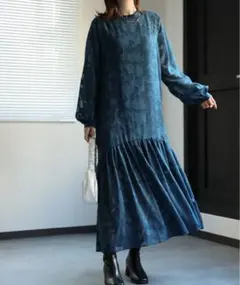 【イエベ】Sakishimatokyo フラワーティアードワンピース お呼ばれ