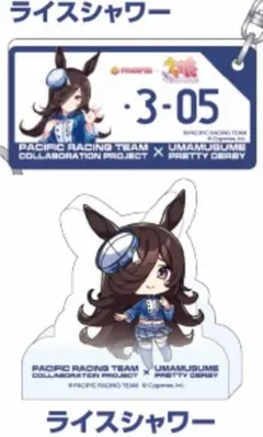 ウマ娘　SUPER GT　ライスシャワー　キーホルダー　アクリルブロック　セット