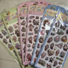 ラブブ ぷくぷく 3D 夜行 シール 6枚 セット