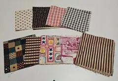 カントリー雑貨 カットクロス　9枚セット D