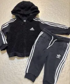 adidas ボアパーカー&パンツ 80 セットアップ 黒