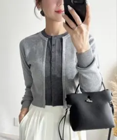 【新品未使用タグ付】&. NOSTALGIA　フェイクレイヤードカーディガン