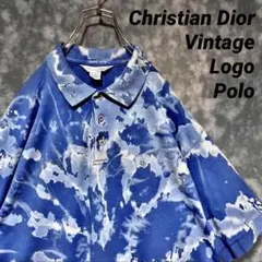 【雰囲気最高】Old Dior ポロシャツ 古着 ビンテージ 刺繍 ディオールのサムネイル
