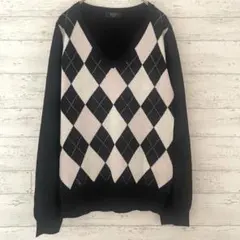 レオン Leon アーガイル ニット プルオーバー 【M】 セーター カジュアル