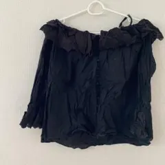 【送料無料】ナイスクラップ 2WAY オフショルダー黒長袖シャツ