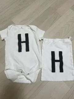 next baby 6-9m ボディースーツ　巾着セット