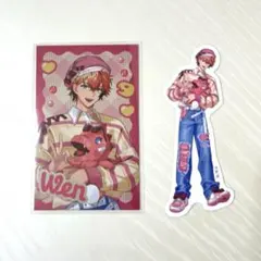 にじさんじ ぎゃうるふ 赤城ウェン チェキ風カード ぎゃう ステッカー セット