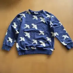 CARLIJNQ ネイビー 鳥プリント トレーナー 128