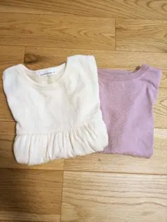 女の子　Tシャツとチュニックの2点セット　110cm