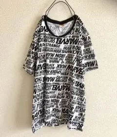 GU/ジーユー/総柄/marvel/コラボ/ロゴ/モノトーン