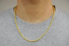 イミテーションゴールド ツイストチェーン ネックレス