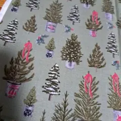 50×25　クリスマスツリー　グリーン　USA コットン　ライリーブレイク