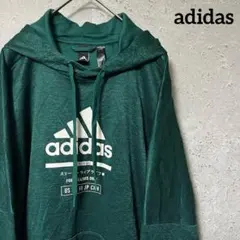 adidas アディダス パーカー ビッグロゴ スリーストライプ スポーツ L