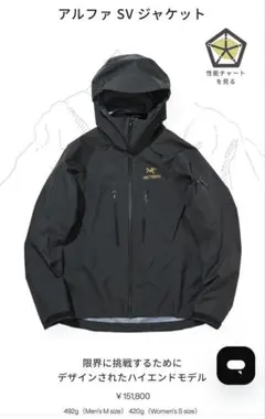 Arc'teryx Alpha SV Jacket M 24K Blackのサムネイル