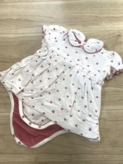 ジェラピケ　ハートうさぎ柄ロンパース