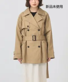 Ray BEAMS オーバーサイズ ハーフ トレンチ コート