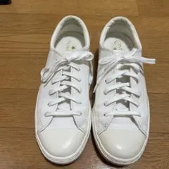 converse ホワイト レザー スニーカー