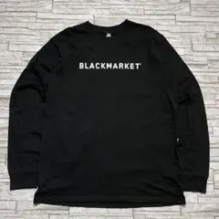 USA古着 長袖Tシャツ ロンT BLACKMARKET チームロゴ 一点もの