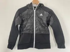 ADIDAS　アディダス130cm ハイブリッドスウェット フルジップフーディー