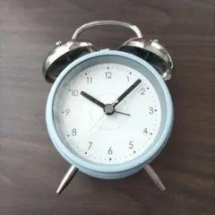 ニトリ　目覚まし時計　アナログ時計　ブルー