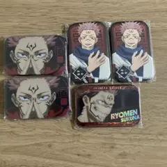呪術廻戦 両面宿儺 スクエア缶バッジ まるかくカンバッジ - メルカリ