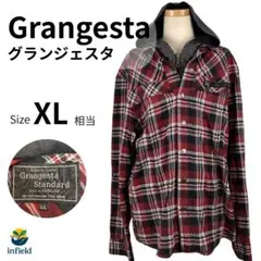 Grangesta Standard フード付き チェック LL XL レッド
