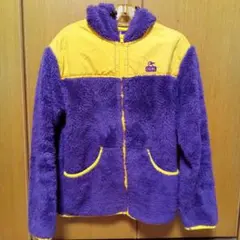 最終お値引き価格　CHUMS フリースジャケット Mサイズ パープル/イエロー