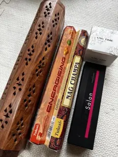 【新品】香立て お香3個 アロマキャンドル 5点セット