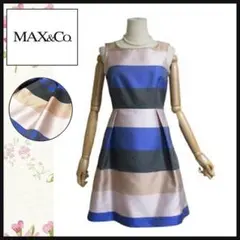 【マックス＆コー/MAX&Co.】ワンピース　ボーダー　ノースリーブ　40