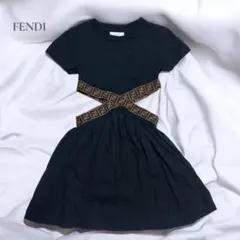 ■■FENDI キッズ ニット セーター ファーモチーフ ピンク 6A 長袖■■のサムネイル