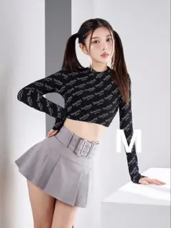 【即日発送★】 Darich ワイドベルトプリーツミニスカート M