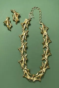 ハナエモリ ネックレスとイヤリングセット★難アリ★