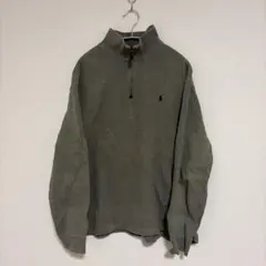 POLO RALPH LAUREN コットンニットハーフジップセーター L レア