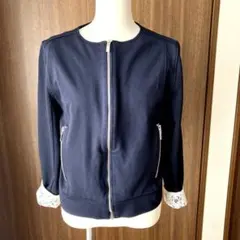 アンナケリー　ジッパー付き レディース ジップアップ 黒