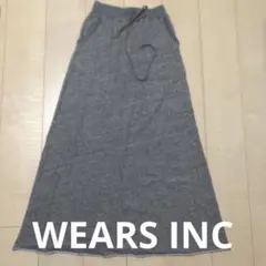 WEARS INC ウエアーズ グレー ロングスカート レディース スウェット