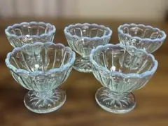 廣田硝子 デザートカップ 4個セット 大正浪漫 雪の花 サンデー - メルカリ