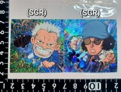 ワンピース大海賊シールウエハース　ガープ(SGR)クザン(SGR)