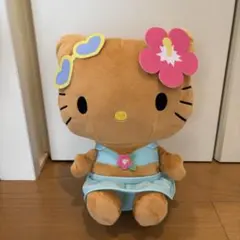 日焼けハローキティ ぬいぐるみ 水色ドレス