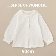 センスオブワンダー　アイリッシュカラー長袖ブラウス　90