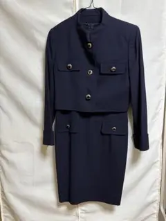 【美品】クレージネイビー クロップドジャケット スカートセットCourreges