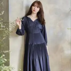 Herlipto Pleated Open Shirt Dress - メルカリ